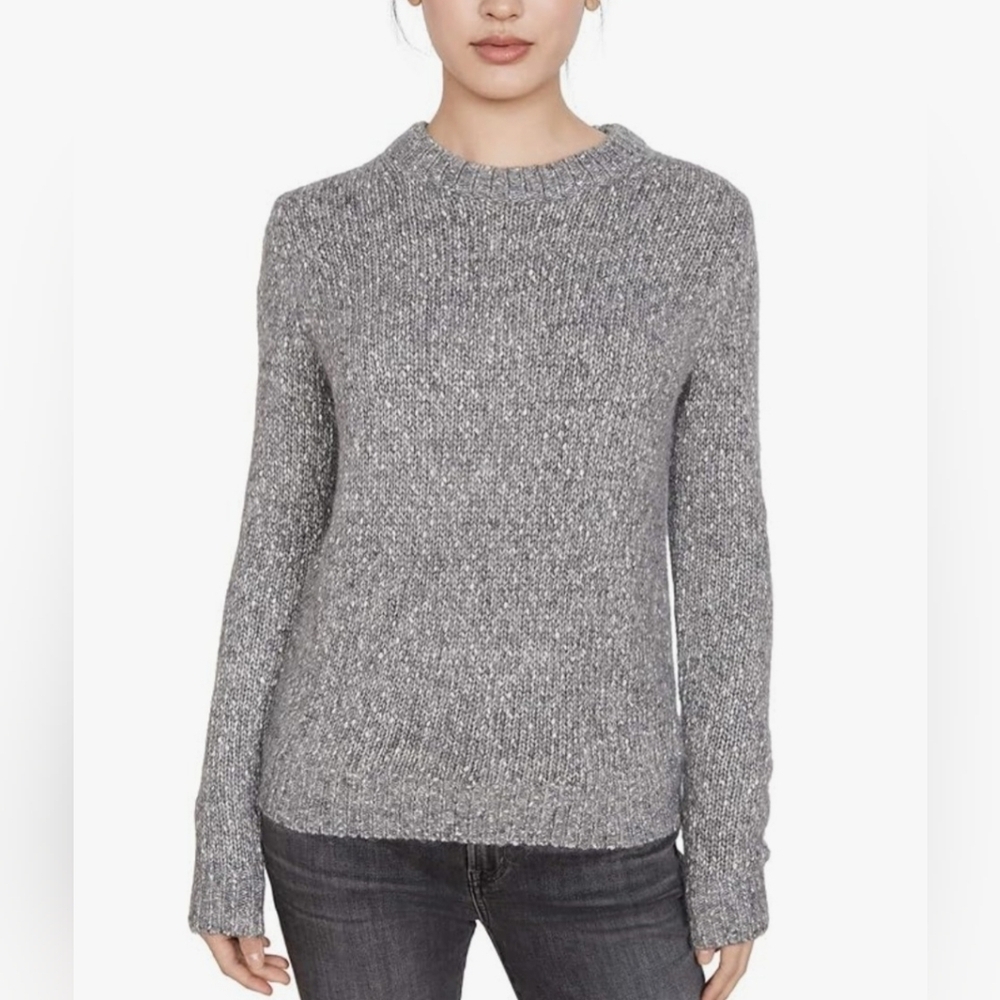 Theory Women Sweater Cotton- Alpaca-wool  Gray  Crewneck Size  Small